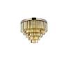 Sydney 17 Lt Polished Nickel Flush Mount Golden Teak