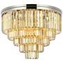 2_Sydney 17 Lt Polished Nickel Flush Mount Golden Teak................