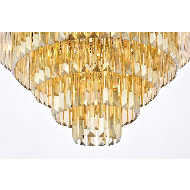 Image 5 Sydney 17 Lt Polished Nickel Flush Mount Golden Teak................ more views