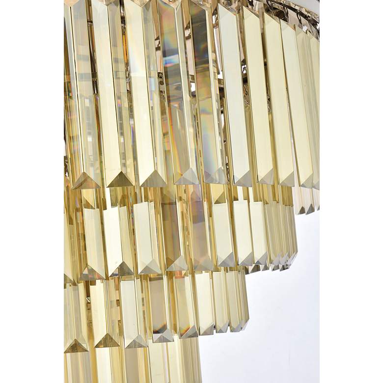 Image 6 Sydney 17 Lt Polished Nickel Flush Mount Golden Teak................ more views