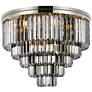 2_Sydney 17 Lt Polished Nickel Flush Mount Silver Shade (Grey)