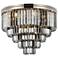 Sydney 17 Lt Polished Nickel Flush Mount Silver Shade (Grey)