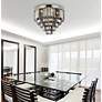 4_Sydney 17 Lt Polished Nickel Flush Mount Silver Shade (Grey) more views