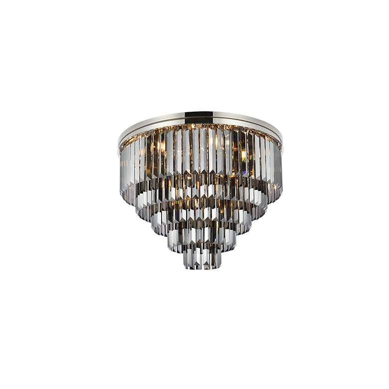 Image 5 Sydney 17 Lt Polished Nickel Flush Mount Silver Shade (Grey) more views