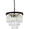 Sydney 20" Wide Matte Black and Crystal 9-Light Chandelier