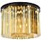 Sydney 20" Wide Matte Black and Gold Teak Ceiling Light