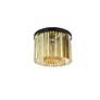Sydney 20" Wide Matte Black and Gold Teak Ceiling Light
