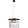 3_Sydney 20" Wide Matte Black Clear Crystal 3-Light Pendant