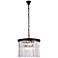 Sydney 20" Wide Matte Black Clear Crystal 3-Light Pendant