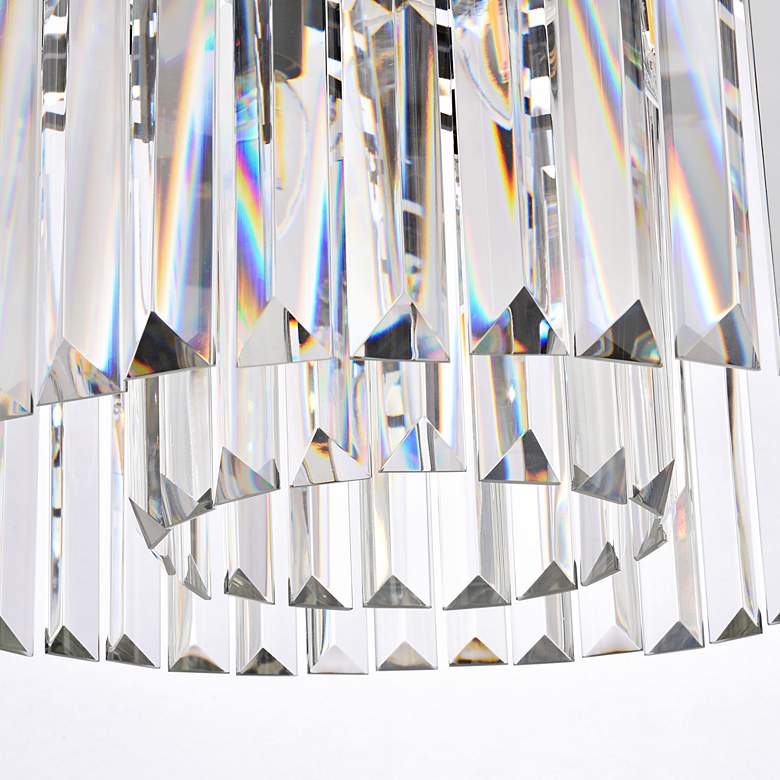 Image 5 Sydney 20" Wide Matte Black Clear Crystal 3-Light Pendant more views
