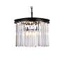 5_Sydney 20" Wide Matte Black Clear Crystal 3-Light Pendant more views