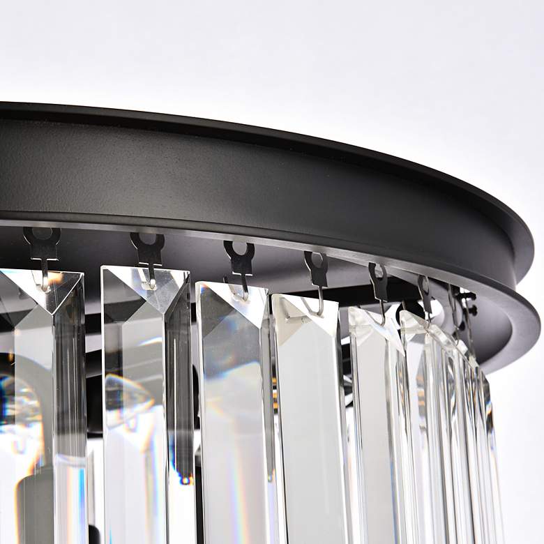 Image 6 Sydney 20" Wide Matte Black Clear Crystal 3-Light Pendant more views