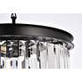 7_Sydney 20" Wide Matte Black Clear Crystal 3-Light Pendant more views