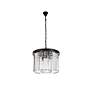 Sydney 20" Wide Matte Black Clear Crystal 3-Light Pendant in scene