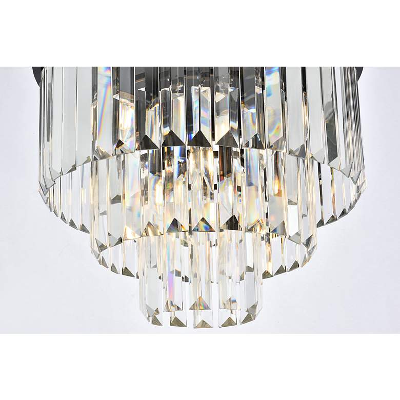 Image 5 Sydney 20" Wide Matte Black Crystal 9-Light Ceiling Light more views