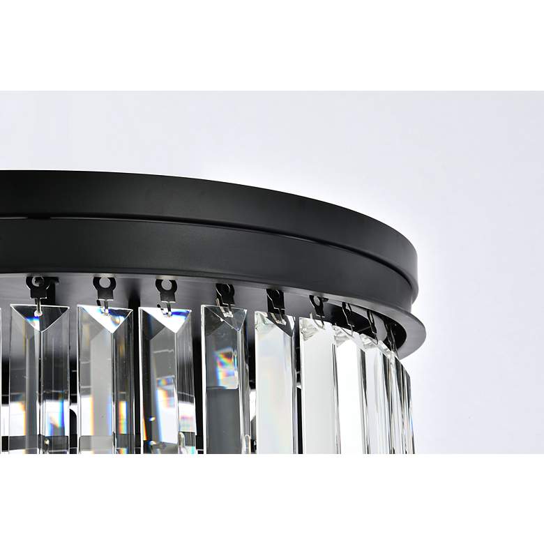 Image 6 Sydney 20" Wide Matte Black Crystal 9-Light Ceiling Light more views