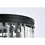 6_Sydney 20" Wide Matte Black Crystal 9-Light Ceiling Light more views