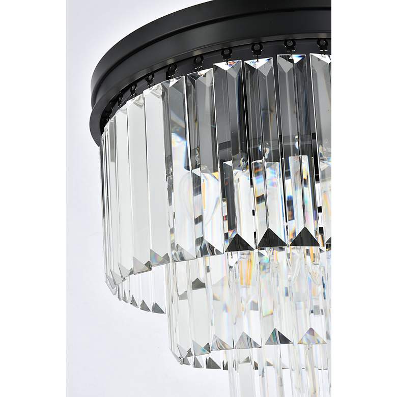 Image 7 Sydney 20" Wide Matte Black Crystal 9-Light Ceiling Light more views