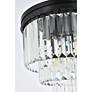 7_Sydney 20" Wide Matte Black Crystal 9-Light Ceiling Light more views
