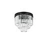 Sydney 20" Wide Matte Black Crystal 9-Light Ceiling Light