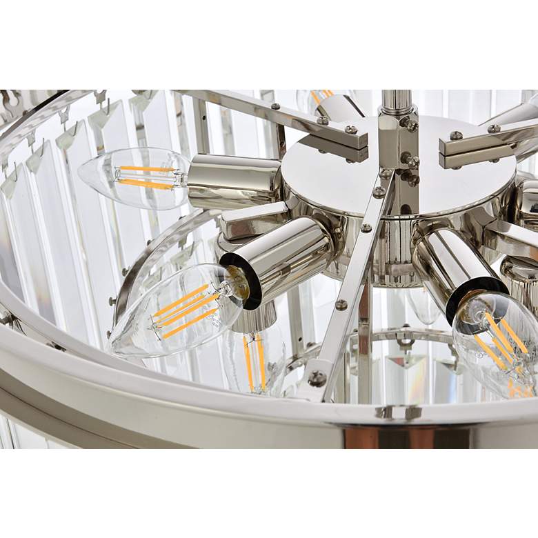 Image 7 Sydney 20"W Polished Nickel Clear Crystal 9-Light Chandelier more views