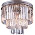 Sydney 20"W Polished Nickel Clear Crystal Ceiling Light