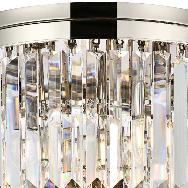 Image 3 Sydney 20"W Polished Nickel Crystal 9-Light Ceiling Light more views