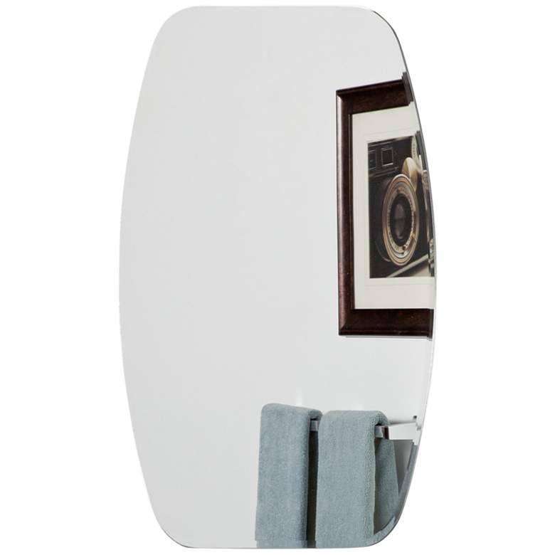 Image 2 Sydney 23 1/2 inch x 39 1/4 inch Frameless Oval Wall Mirror