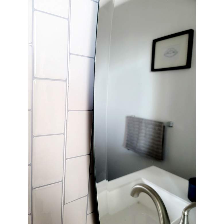 Image 6 Sydney 23 1/2" x 39 1/4" Frameless Oval Wall Mirror more views