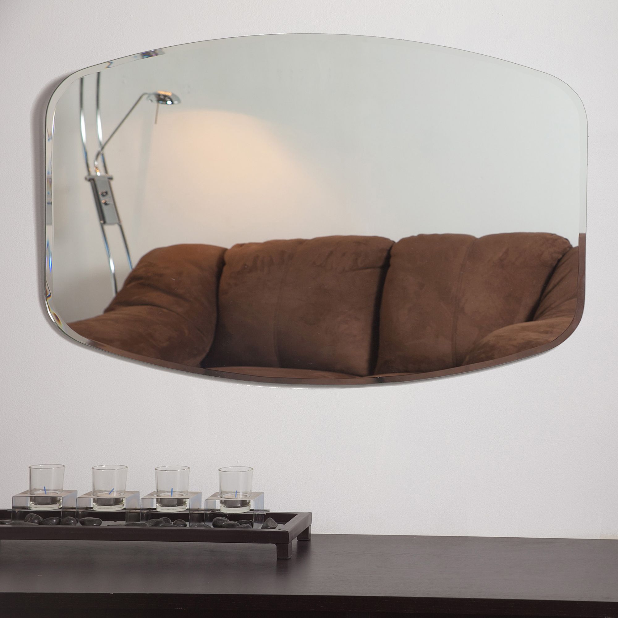 Sydney 23 1/2" x 39 1/4" Frameless Oval Wall Mirror
