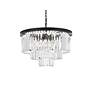 5_Sydney 26" Wide Matte Black Crystal Tiered 9-Light Pendant more views