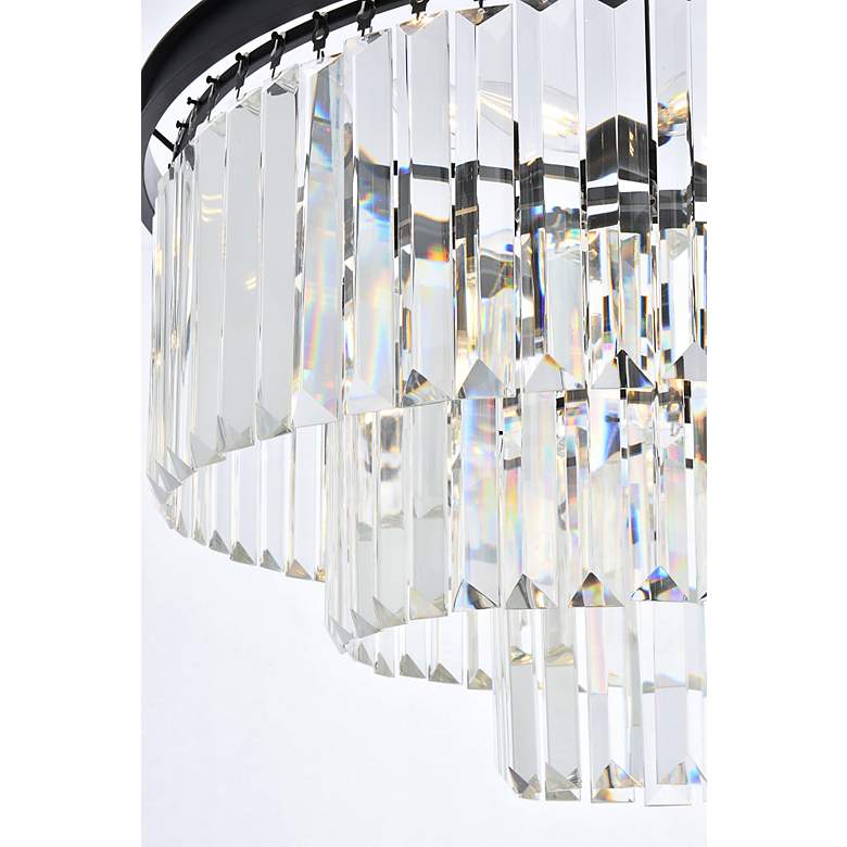 Image 6 Sydney 26" Wide Matte Black Crystal Tiered 9-Light Pendant more views