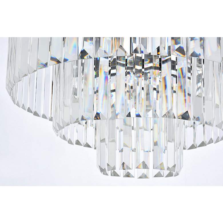 Image 7 Sydney 26" Wide Matte Black Crystal Tiered 9-Light Pendant more views