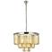 Sydney 26"W Polished Nickel and Golden Crystal Chandelier