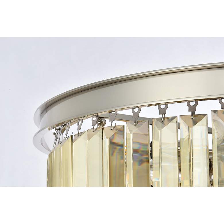 Image 7 Sydney 26"W Polished Nickel and Golden Crystal Chandelier more views