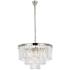 Sydney 26"W Polished Nickel Crystal Tiered 9-Light Pendant