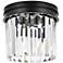 Sydney 3 Lt Matte Black Flush Mount Clear