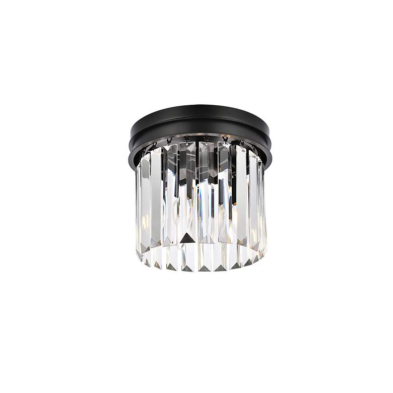 Image 4 Sydney 3 Lt Matte Black Flush Mount Clear more views