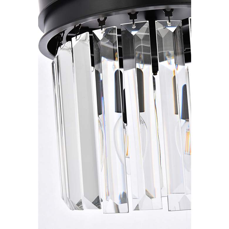 Image 7 Sydney 3 Lt Matte Black Flush Mount Clear more views