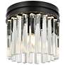 Sydney 3 Lt Matte Black Flush Mount Clear