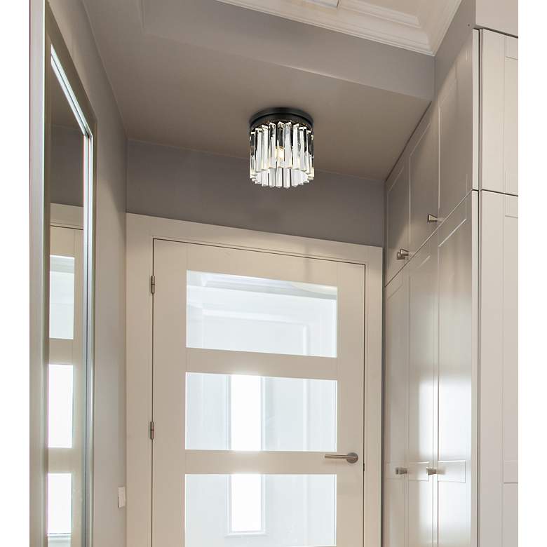 Image 3 Sydney 3 Lt Matte Black Flush Mount Clear more views