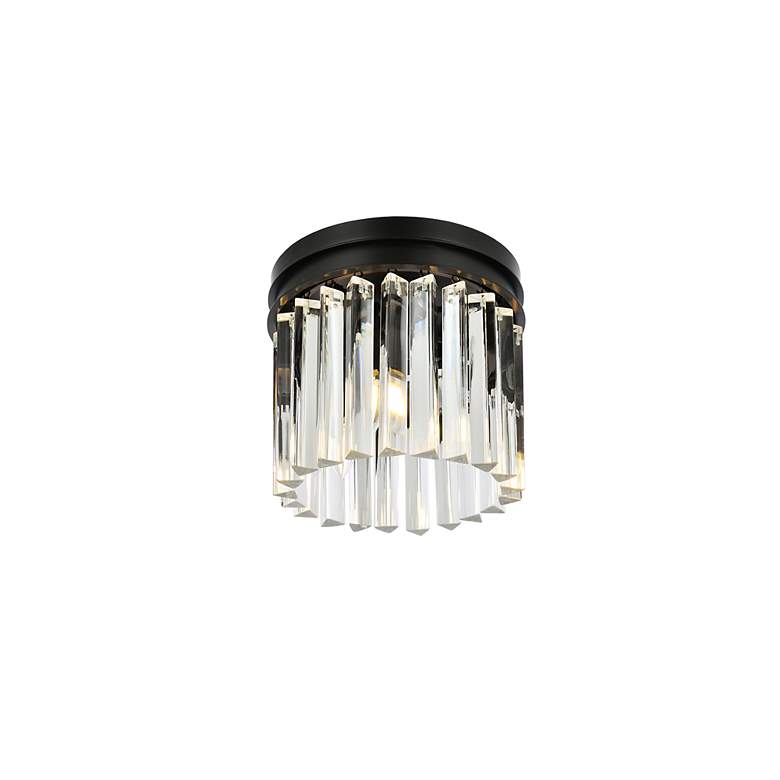 Image 4 Sydney 3 Lt Matte Black Flush Mount Clear more views