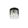 Sydney 3 Lt Matte Black Flush Mount Clear
