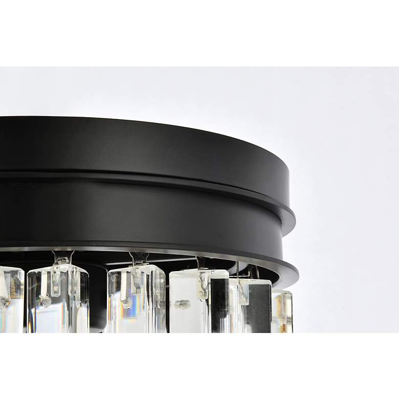 Image 6 Sydney 3 Lt Matte Black Flush Mount Clear more views