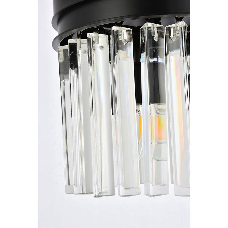 Image 7 Sydney 3 Lt Matte Black Flush Mount Clear more views