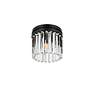 Sydney 3 Lt Matte Black Flush Mount Clear