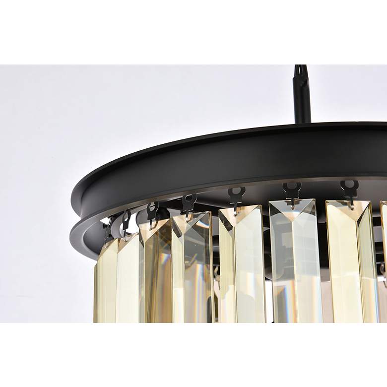 Image 6 Sydney 3 Lt Matte Black Flush Mount Golden Teak more views