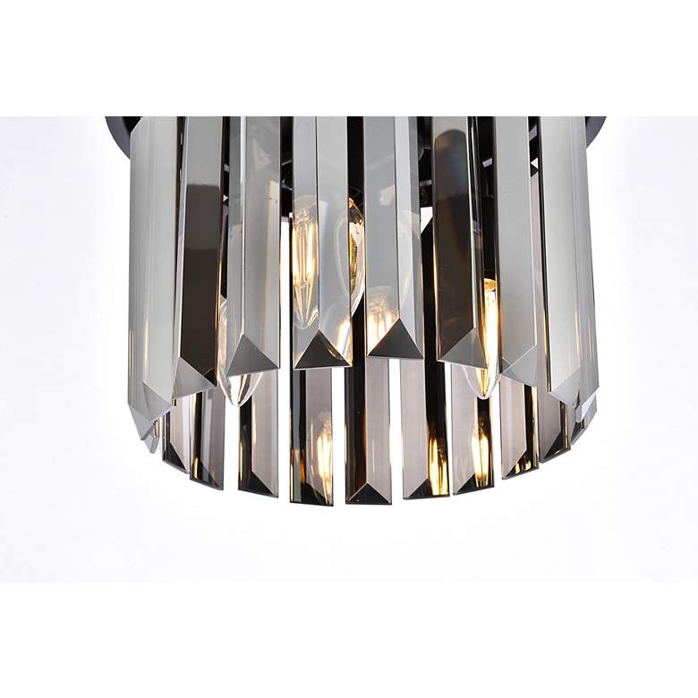 Image 5 Sydney 3 Lt Matte Black Flush Mount Silver Shade (Grey) more views