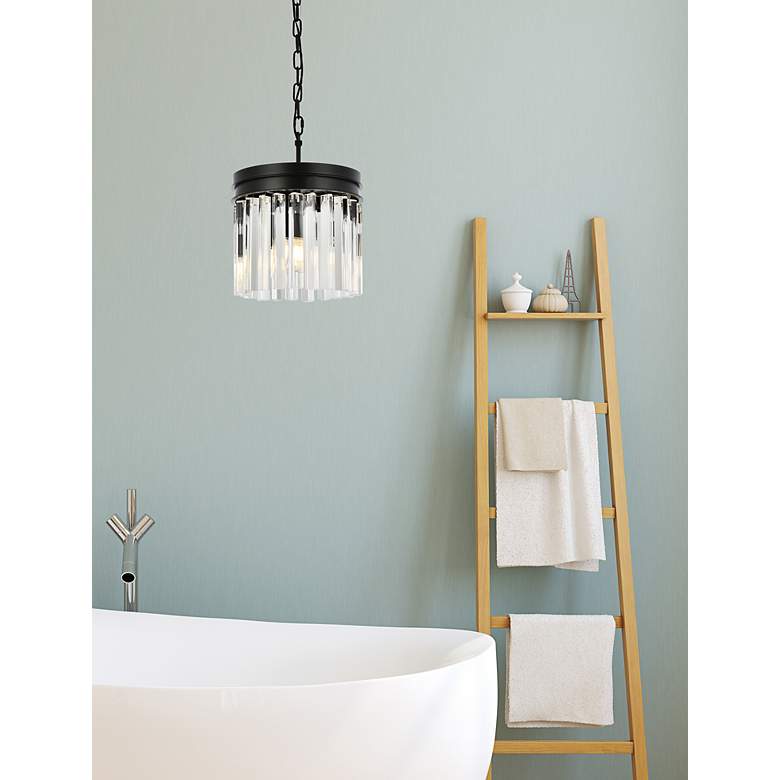 Image 3 Sydney 3 Lt Matte Black Pendant Clear more views
