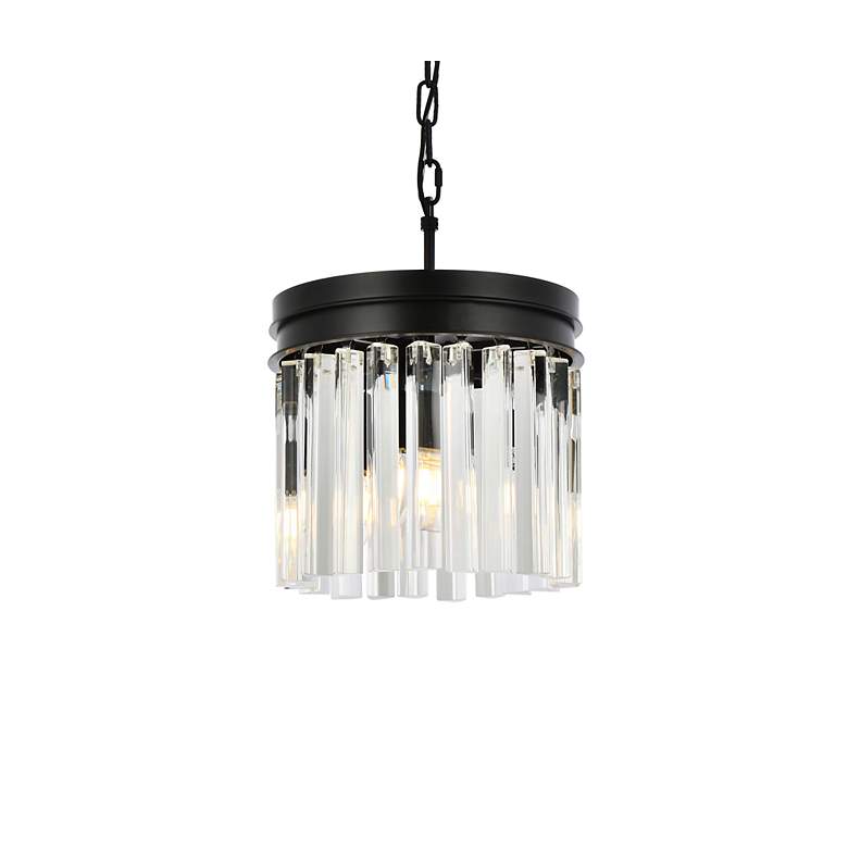 Image 4 Sydney 3 Lt Matte Black Pendant Clear more views